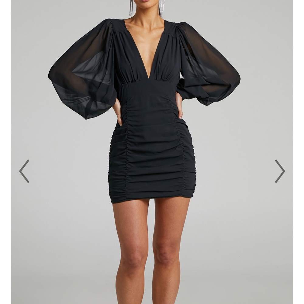 Brand New silky black bodycon dress